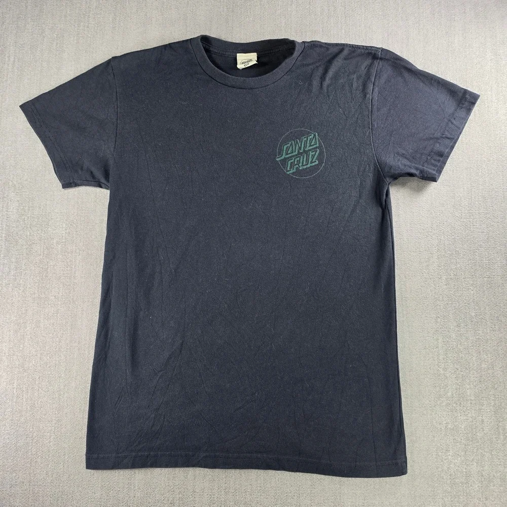 Santa Cruz Graphic T-Shirt Mens Small Black Green Logo Eco Tee